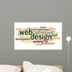 Web design concept in word tag cloud Wall Decal