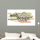 Web design concept in word tag cloud Wall Decal