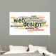 Web design concept in word tag cloud Wall Decal