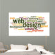 Web design concept in word tag cloud Wall Decal