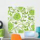 Green-white Floral Pattern Wall Decal