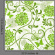 Green-white Floral Pattern Wall Decal