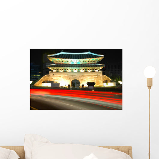 Seoul East Gate at night Wall Mural