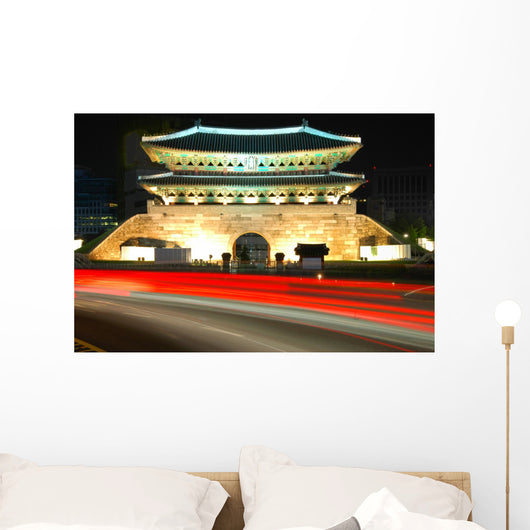Seoul East Gate at night Wall Mural
