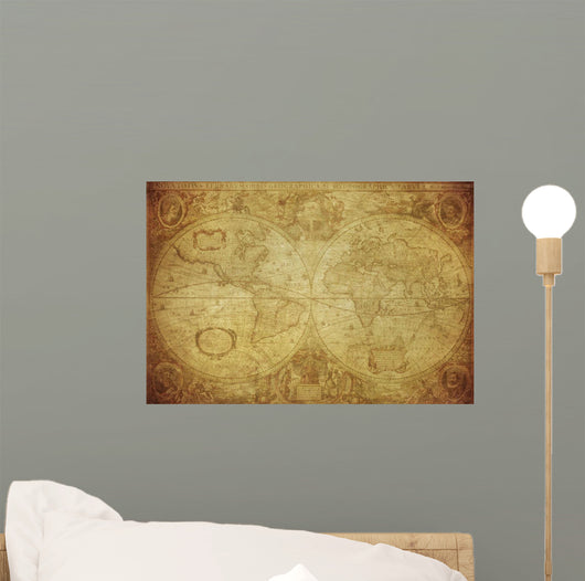 Vintage Map World 1630 Wall Decal