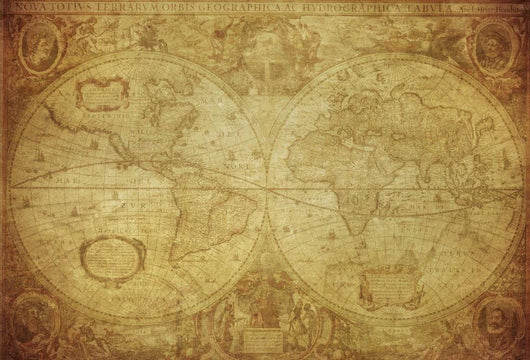 Vintage Map World 1630 Wall Decal