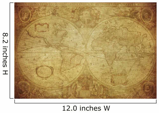 Vintage Map World 1630 Wall Decal