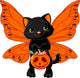 Cute Halloween cat Wall Decal