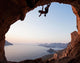 Silhouette Rock Climber Sunset