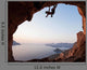 Silhouette Rock Climber Sunset