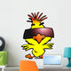 illustration of an smart dancer chicken with cool sunglass Wall Decal