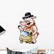 Hand-drawn Vector illustration of an Butcher Pig Wall Decal