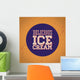 Vintage Style Delicious Ice Cream Print Wall Mural