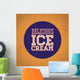 Vintage Style Delicious Ice Cream Print Wall Mural