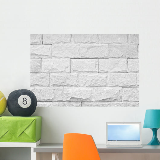 Monochrome Shot Brick Wall Wall Mural