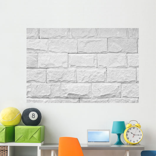 Monochrome Shot Brick Wall Wall Mural