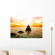 Man Figure Meditating Calm Wall Decal