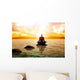 Man Figure Meditating Calm Wall Decal