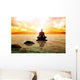 Man Figure Meditating Calm Wall Decal