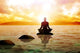 Man Figure Meditating Calm Wall Decal