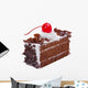 Chocolate cake topping with mousse chocolates ships and cherry o Wall Decal