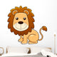 illustration of Lion cartoon Vector Wall Decal