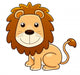 illustration of Lion cartoon Vector Wall Decal