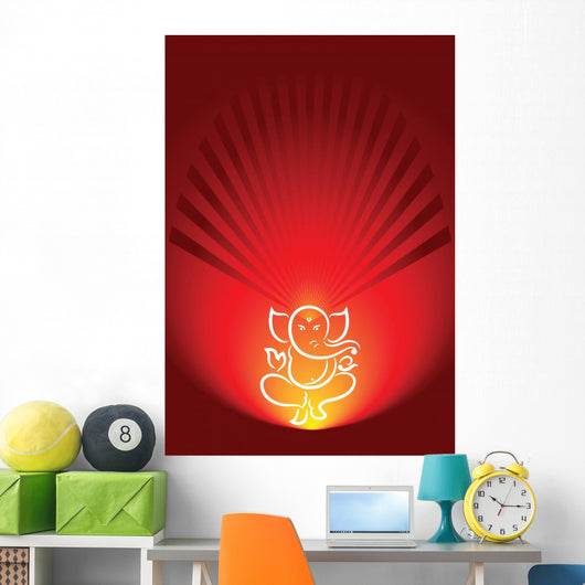 Ganesh Diwali Greeting Wall Mural