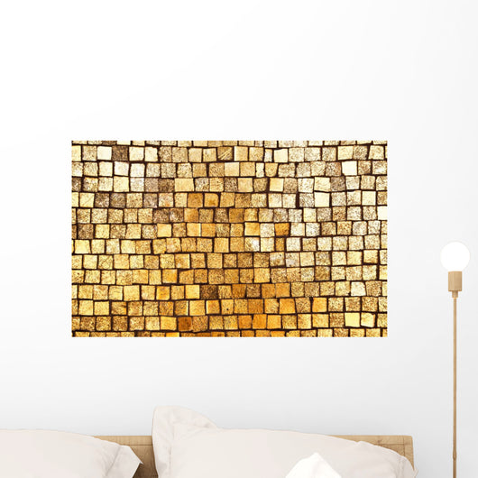Golden Mosaic Wall Wall Mural