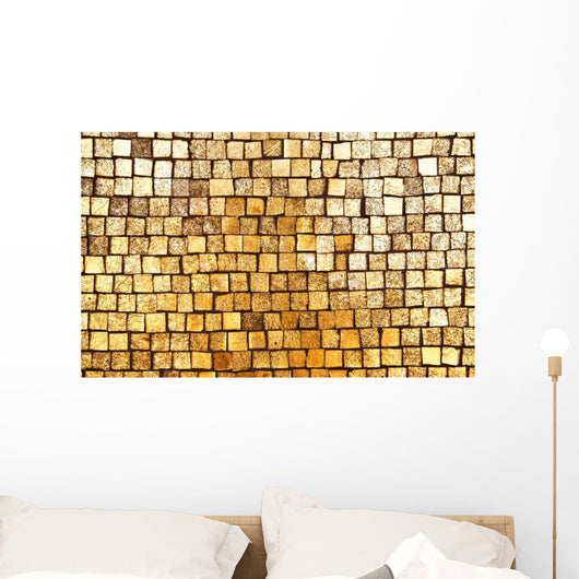 Golden Mosaic Wall Wall Mural