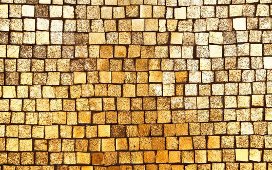 Golden Mosaic Wall Wall Mural