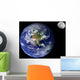 Earth and Moon Wall Mural