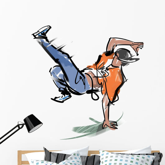 Break Dance05 Wall Decal