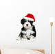 Cute Christmas Havanese puppy dog with a Santa hat Wall Decal