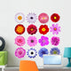 Various Flowers Wall Decal Sticker Set