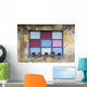 Old romantic windows with flowerpots Wall Mural