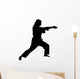 Clipping Path of Martial Arts Woman Wall Decal