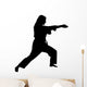 Clipping Path of Martial Arts Woman Wall Decal