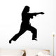 Clipping Path of Martial Arts Woman Wall Decal