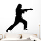 Clipping Path of Martial Arts Woman Wall Decal