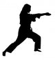 Clipping Path of Martial Arts Woman Wall Decal