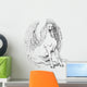 Pencil Drawing Pegasus Wall Mural