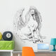 Pencil Drawing Pegasus Wall Mural
