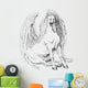 Pencil Drawing Pegasus Wall Mural