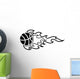 Sport Ball Flame Tattoo Wall Decal