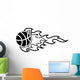 Sport Ball Flame Tattoo Wall Decal