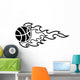 Sport Ball Flame Tattoo Wall Decal