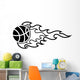 Sport Ball Flame Tattoo Wall Decal