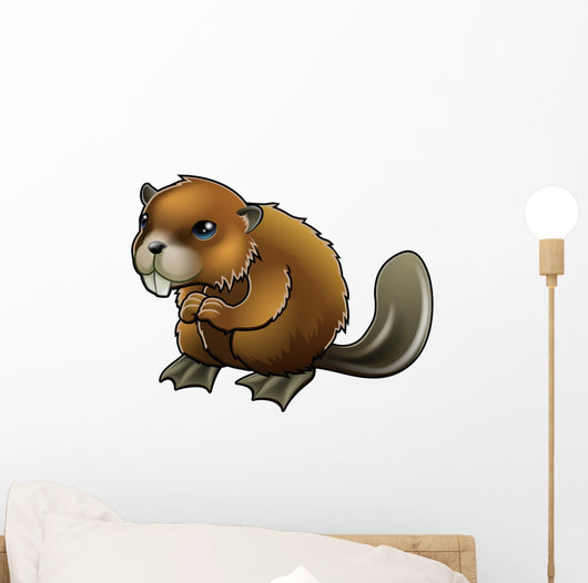Cute Beaver Wall Decal
