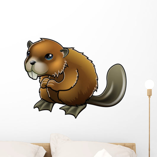 Cute Beaver Wall Decal